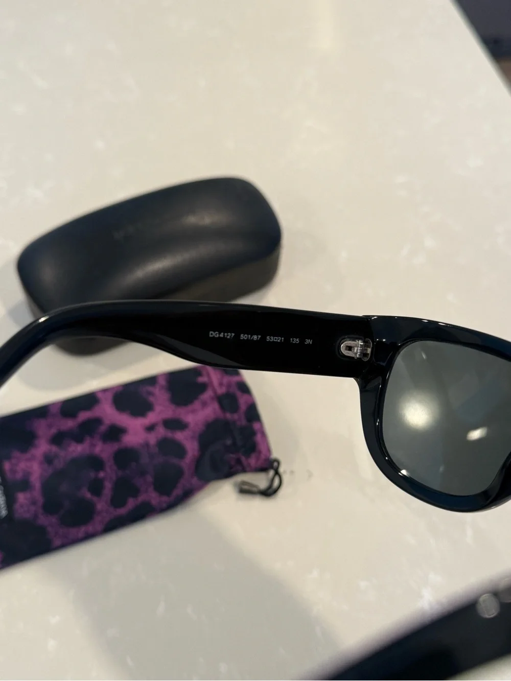 Dolce & Gabbana Black Sunglasses with Dark Lenses